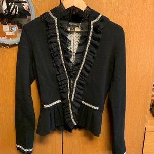 White House Black Market Black Formal Sweater